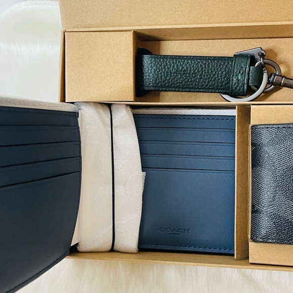 NWT Coach Men’s 3 in-1 Wallet boxed Gift set - Picture 3 of 6
